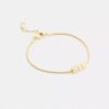 Pulsera de perlas cúbicas con rondelles