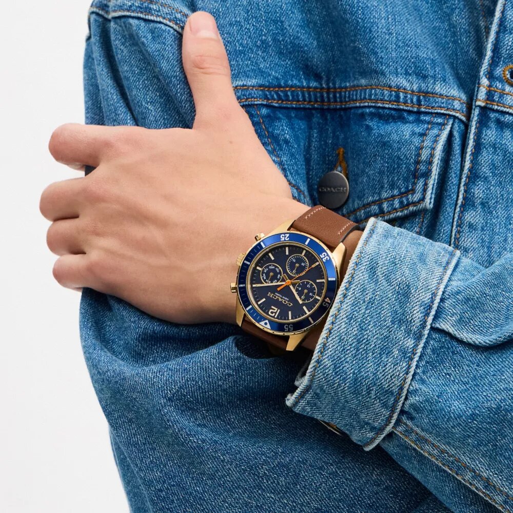 Reloj cronógrafo Cole, 44 mm