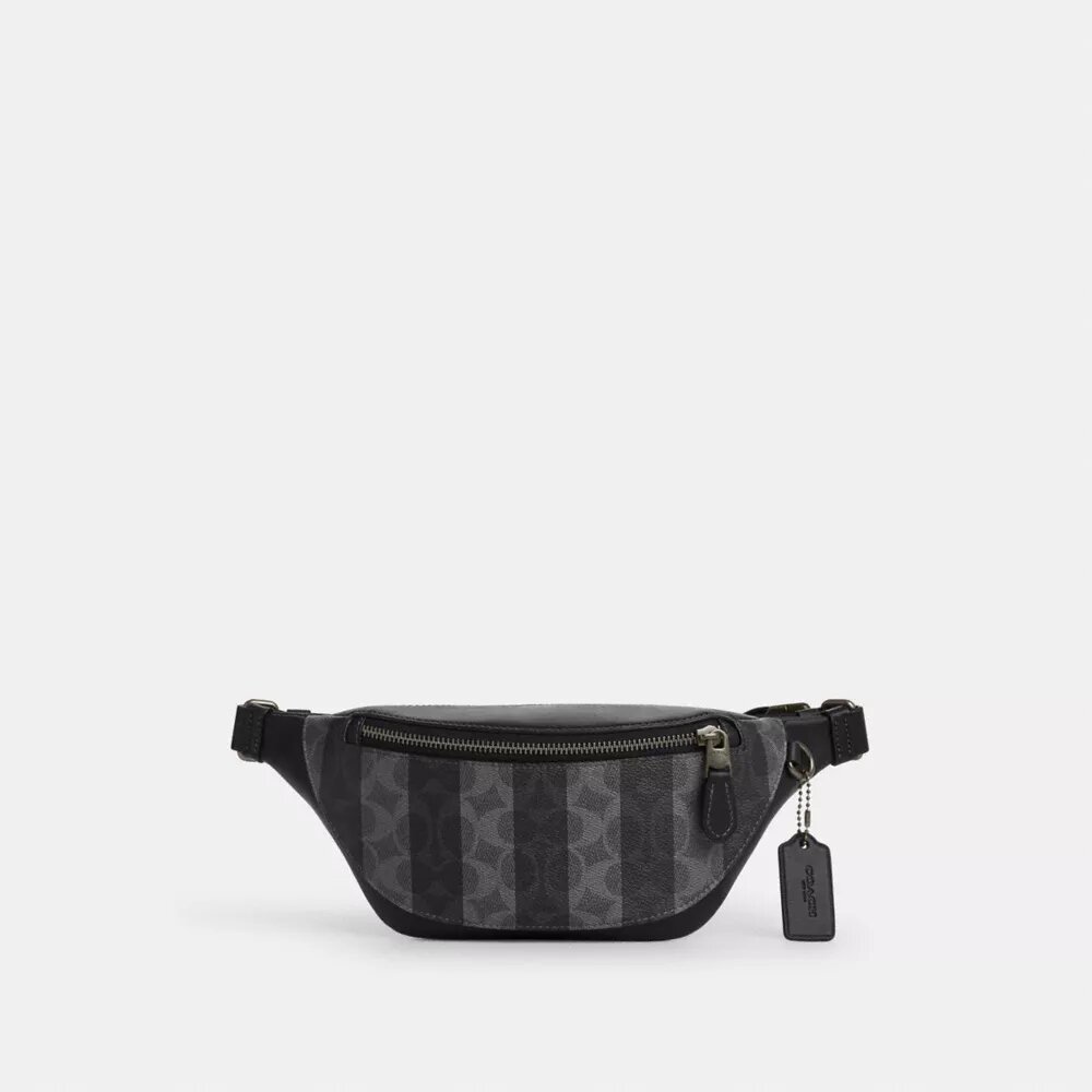 Riñonera Warren Mini en Signature Canvas a rayas