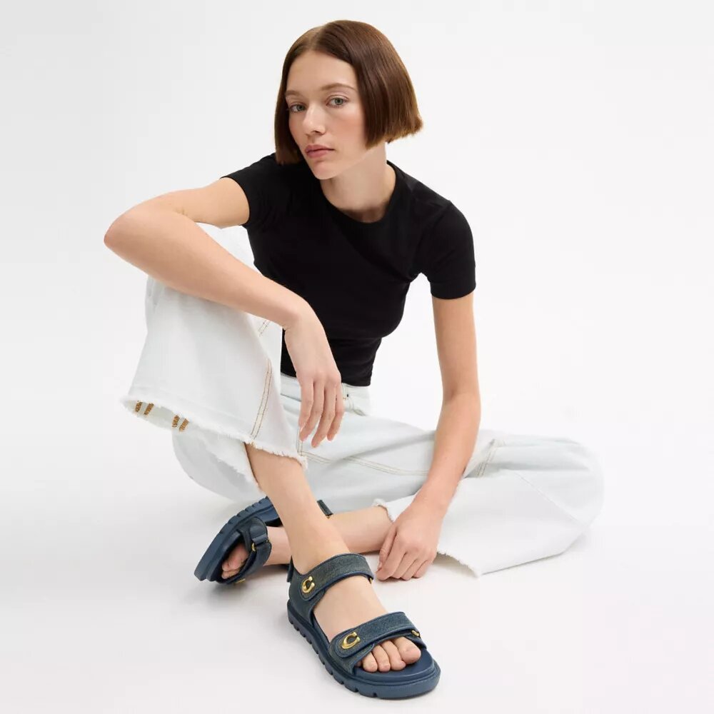 Sandalias Brynn en denim desgastado