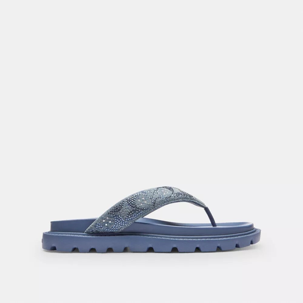 Sandalias Brynn en denim exclusivo con cristales