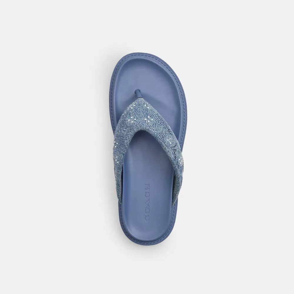 Sandalias Brynn en denim exclusivo con cristales