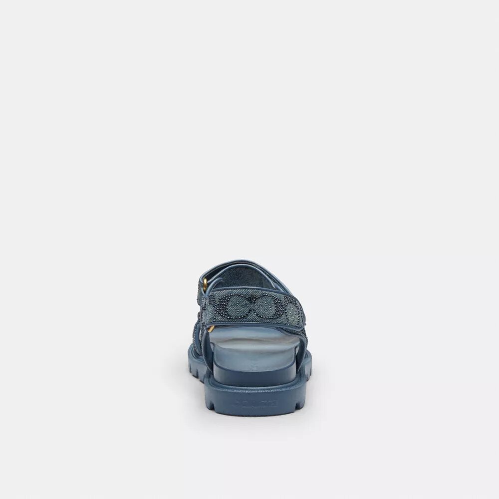 Sandalias Brynn en denim exclusivo con cristales