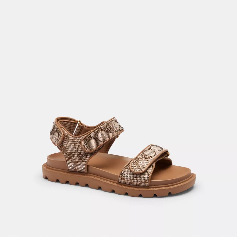 Sandalias Brynn en jacquard con cristales