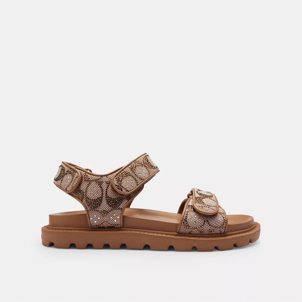 Sandalias Brynn en jacquard con cristales