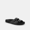 Sandalias con hebilla en jacquard exclusivo