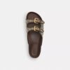 Sandalias con hebilla en jacquard exclusivo