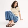 Sandalias con hebilla entrecruzada en jacquard exclusivo