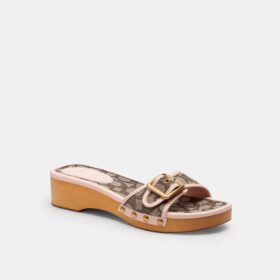 Sandalias de madera Margot en jacquard exclusivo