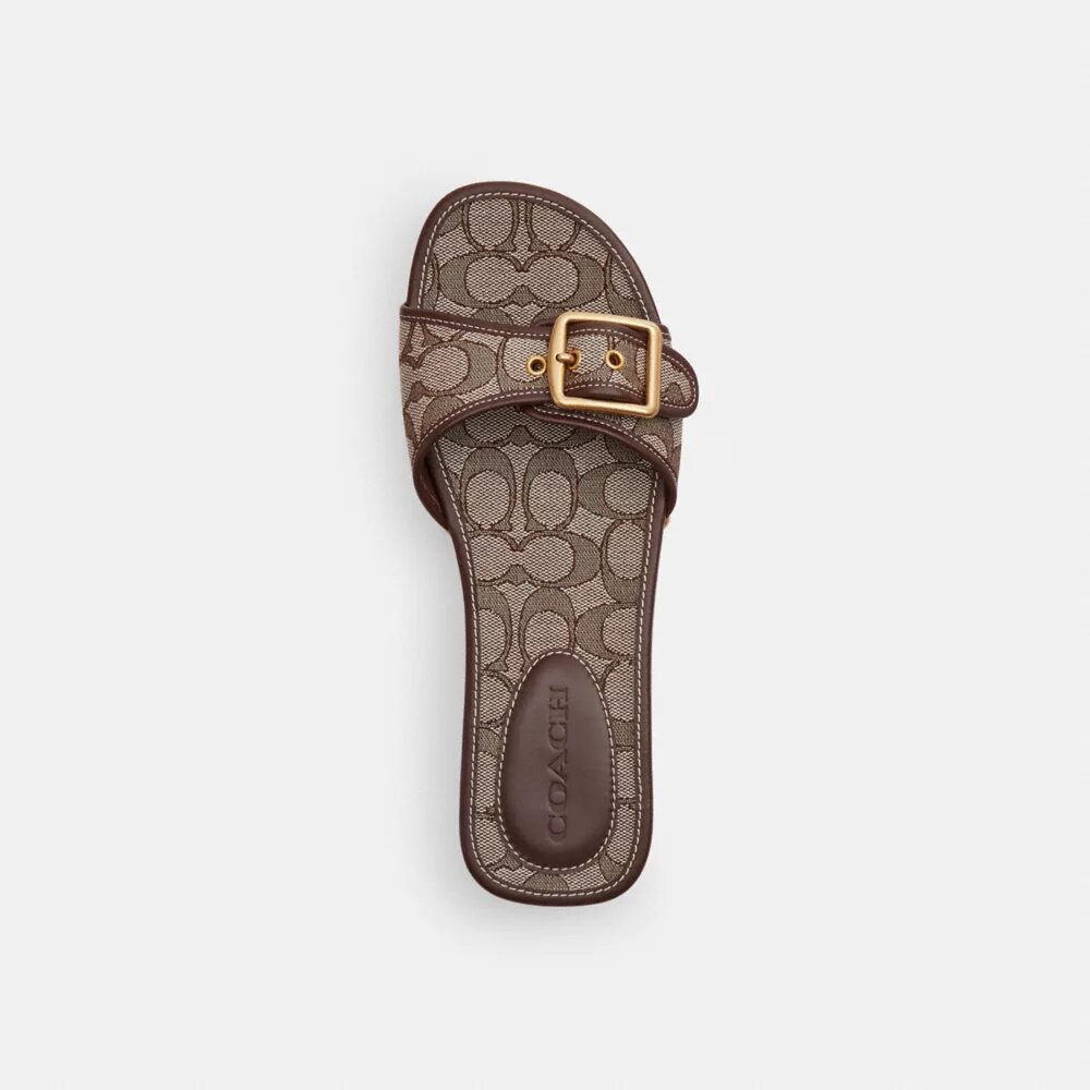 Sandalias de madera Margot en jacquard exclusivo