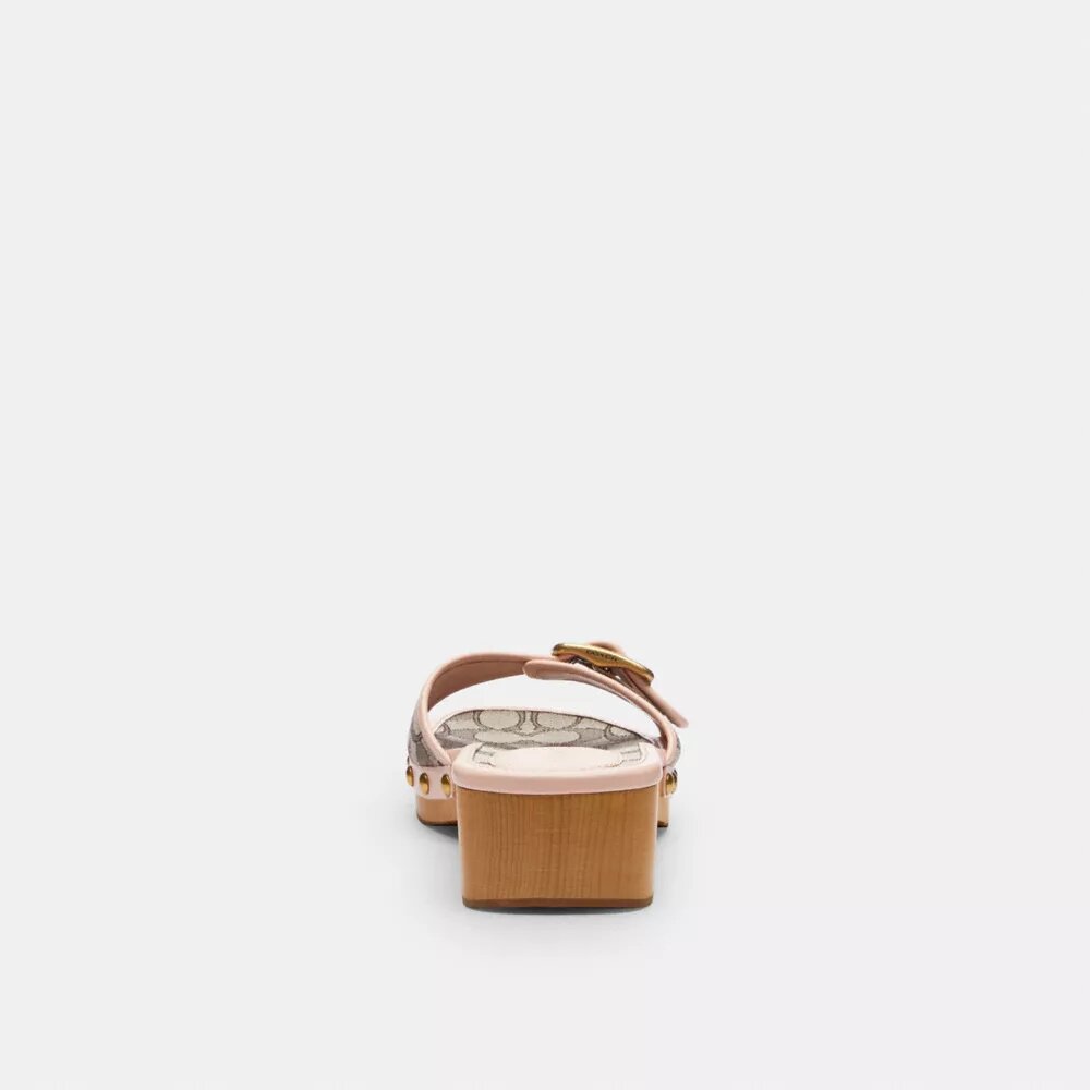 Sandalias de madera Margot en jacquard exclusivo