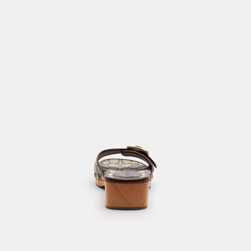 Sandalias de madera Margot en jacquard exclusivo