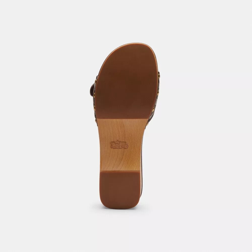Sandalias de madera Margot en jacquard exclusivo