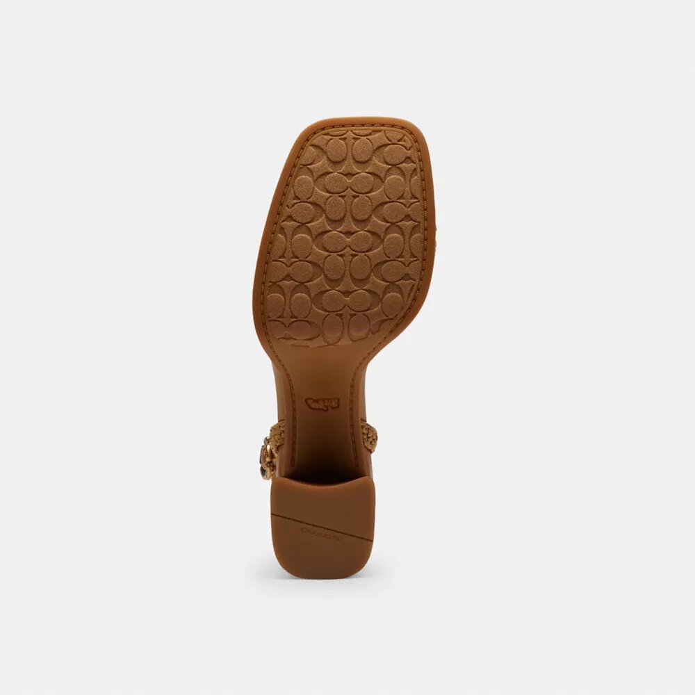 Sandalias de plataforma en rosa té