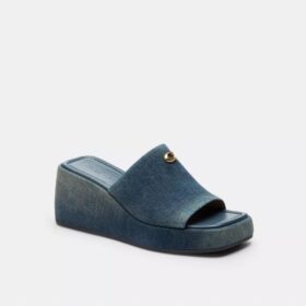 Sandalias de plataforma Marie en denim desgastado