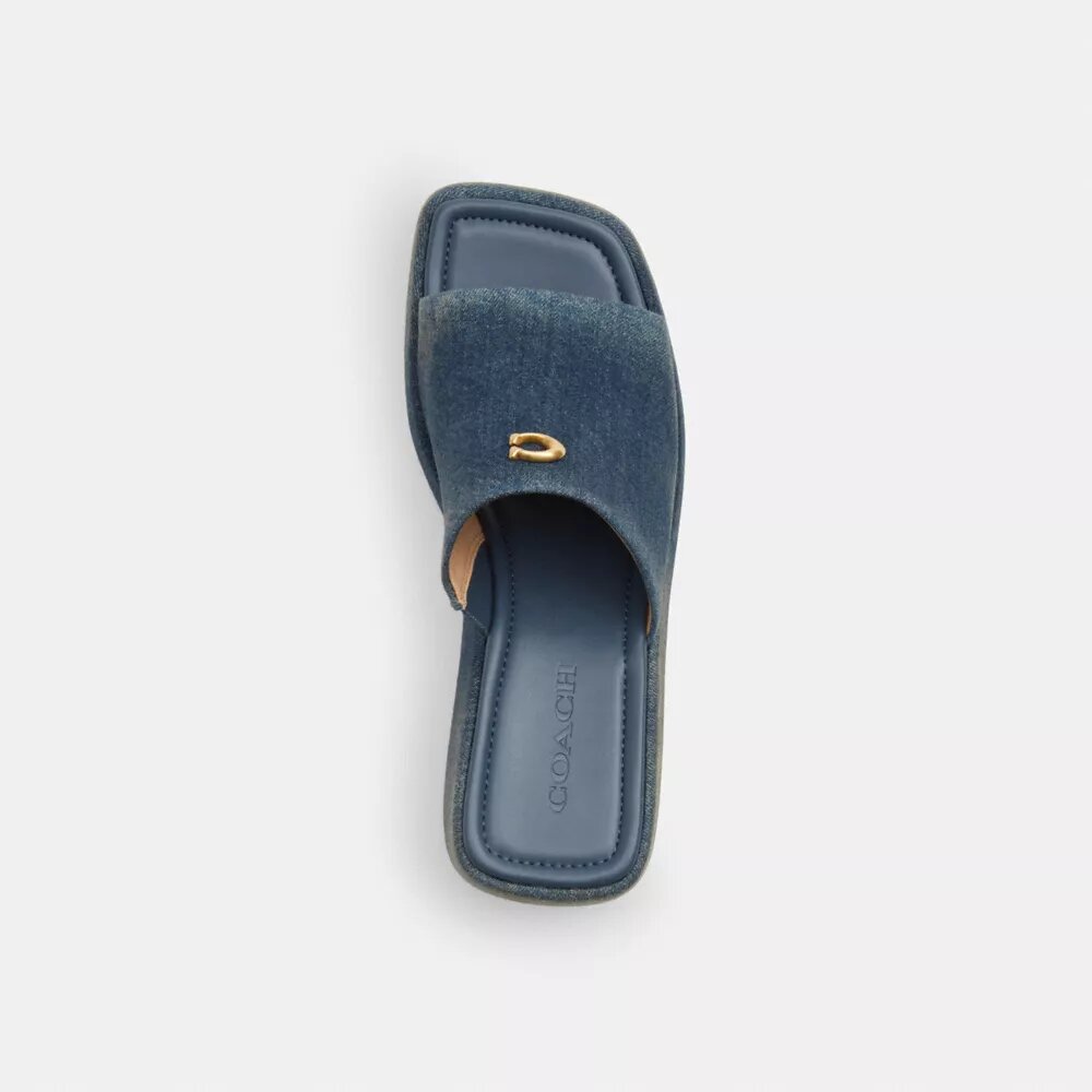 Sandalias de plataforma Marie en denim desgastado