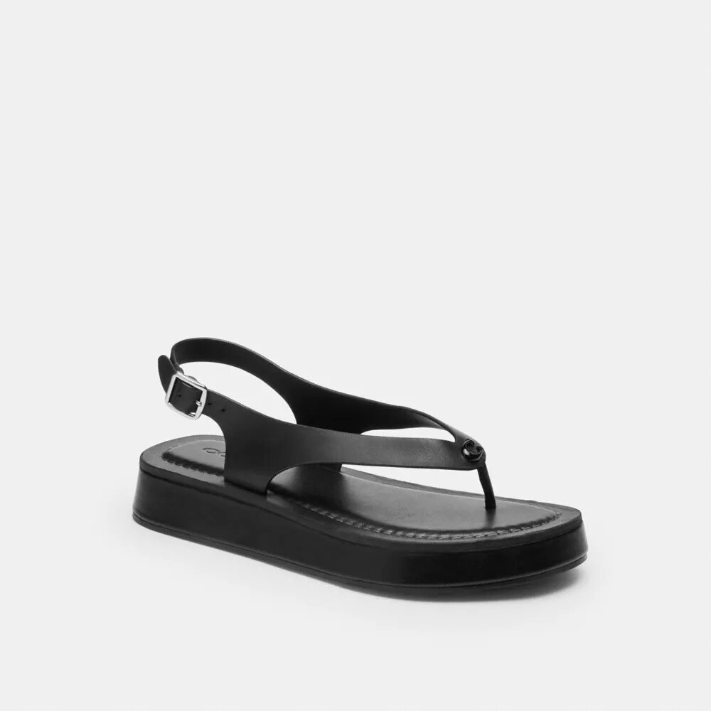 Sandalias de tiras con plataforma y «C» esculpida