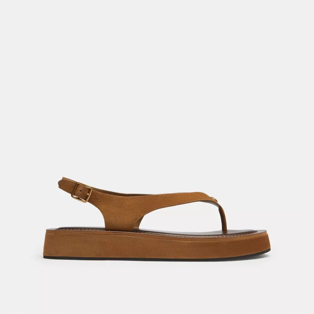 Sandalias de tiras con plataforma y «C» esculpida