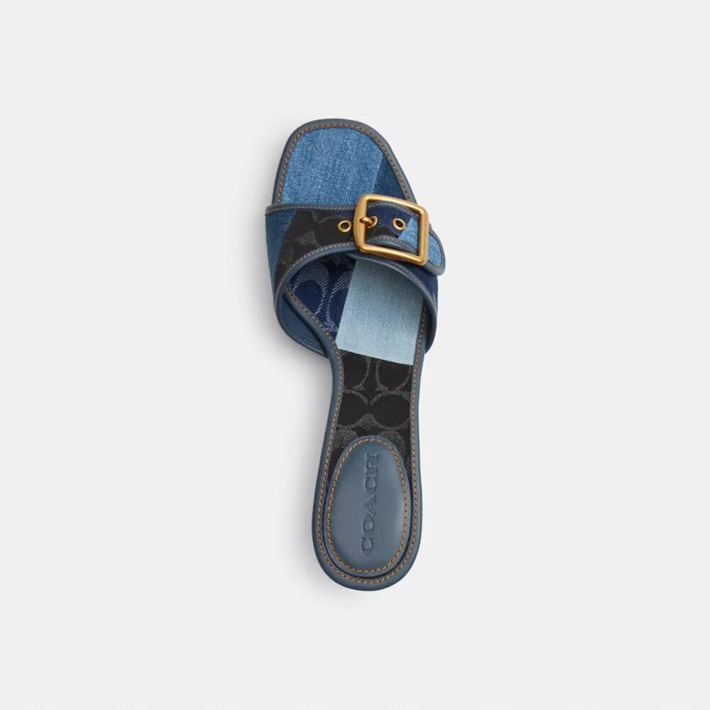Sandalias Margot con nuestro característico patchwork de denim