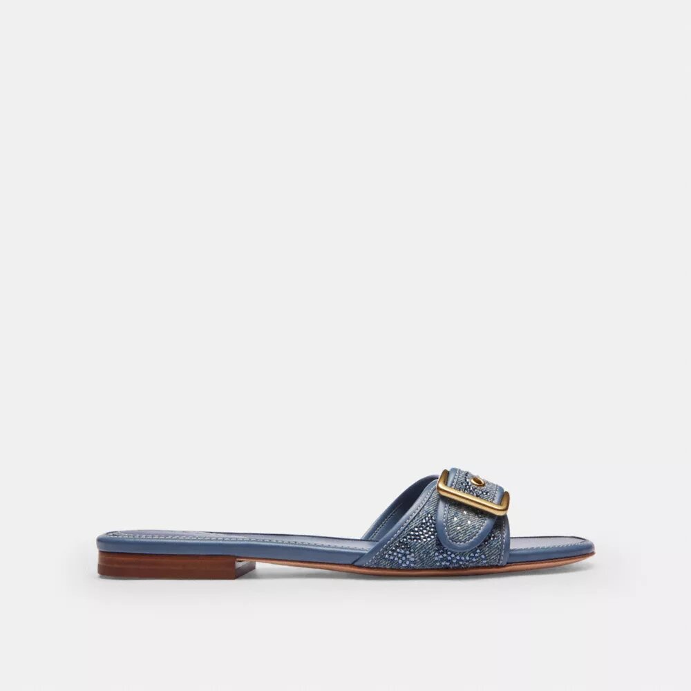 Sandalias Margot en denim con cristales