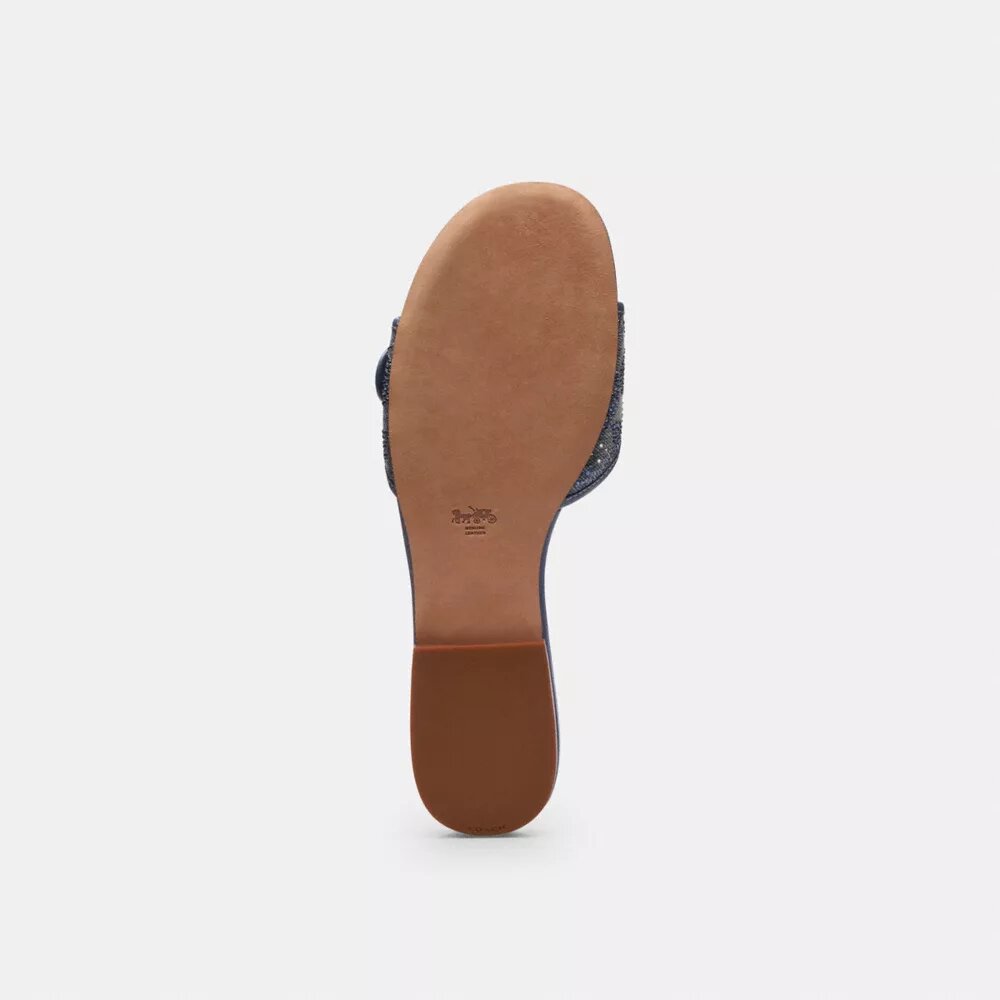 Sandalias Margot en denim con cristales