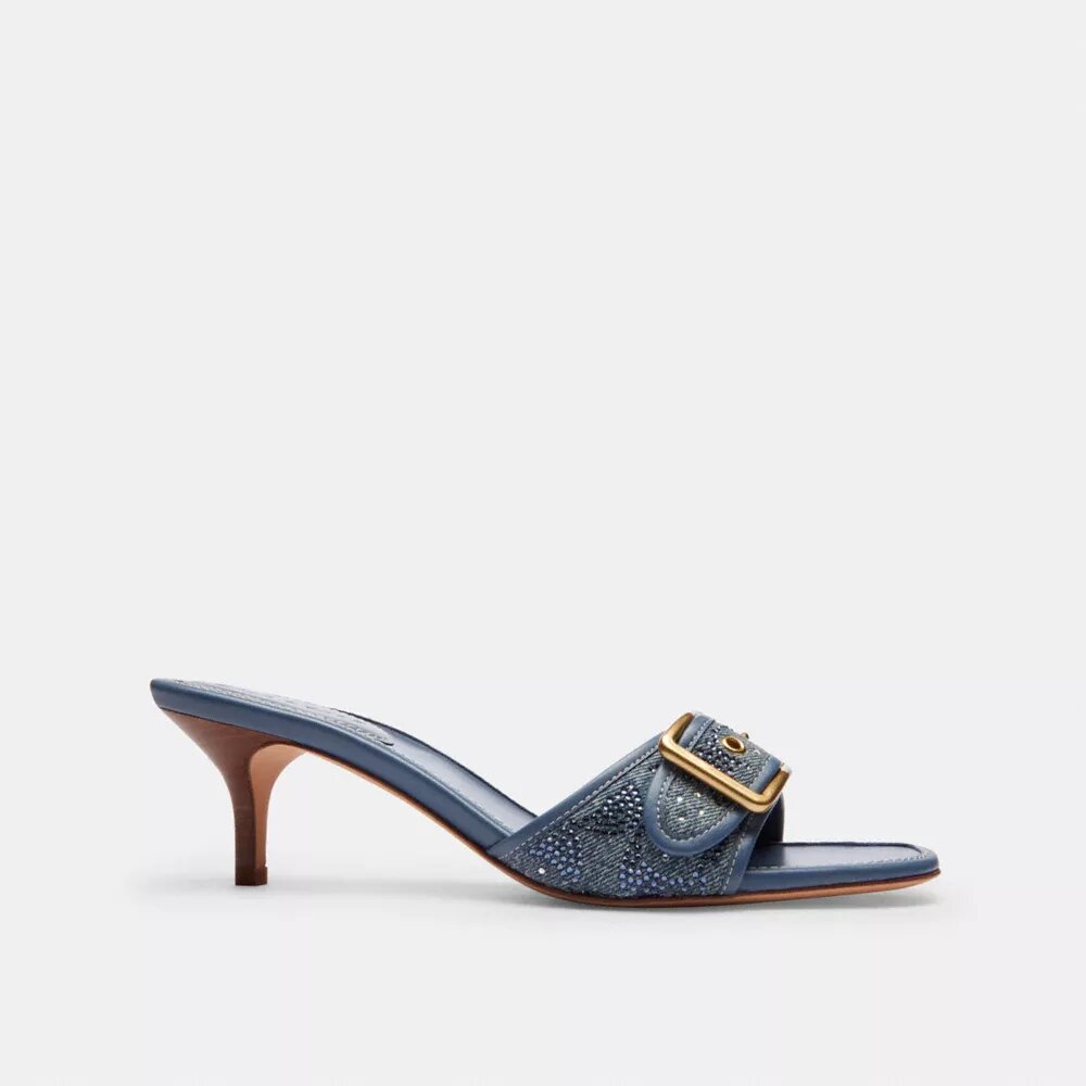 Sandalias Margot en denim exclusivo con cristales