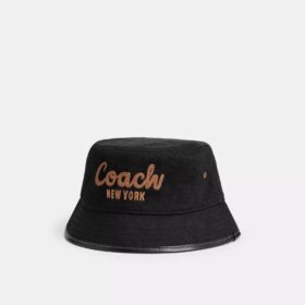 Sombrero de pescador de denim bordado Coach 1941