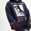 Sudadera con capucha holgada «Dinosaur Collage» de algodón orgánico