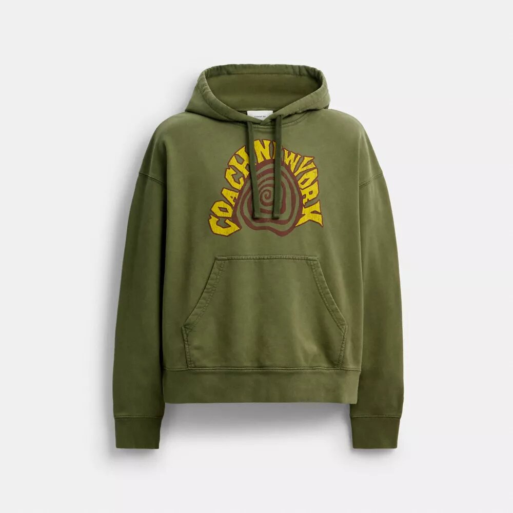 Sudadera con capucha teñida en espiral