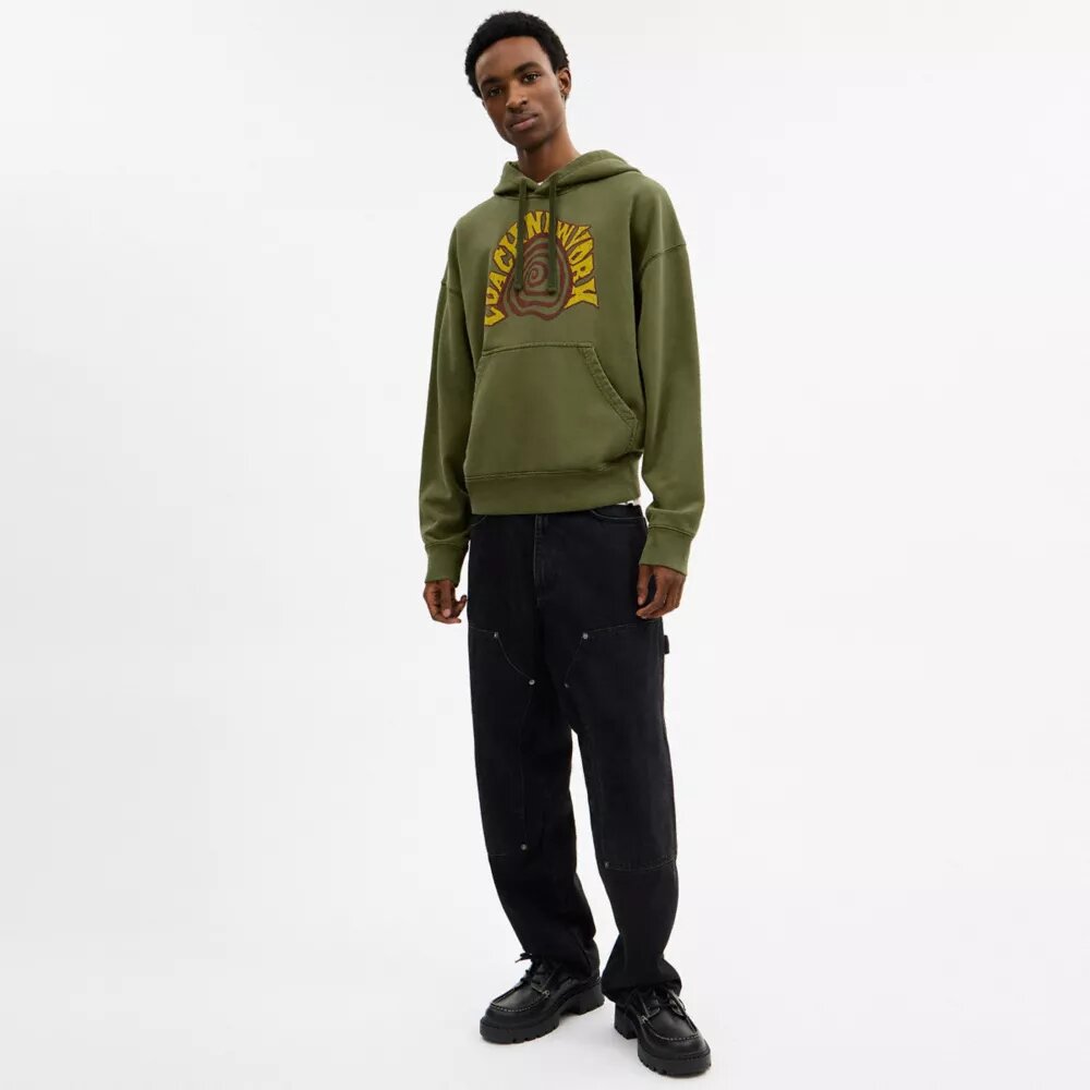 Sudadera con capucha teñida en espiral