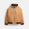 Sudadera con capucha y cremallera de lona
