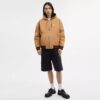 Sudadera con capucha y cremallera de lona