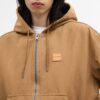 Sudadera con capucha y cremallera de lona