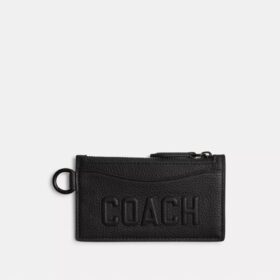 Tarjetero con cremallera y gráfico de Coach