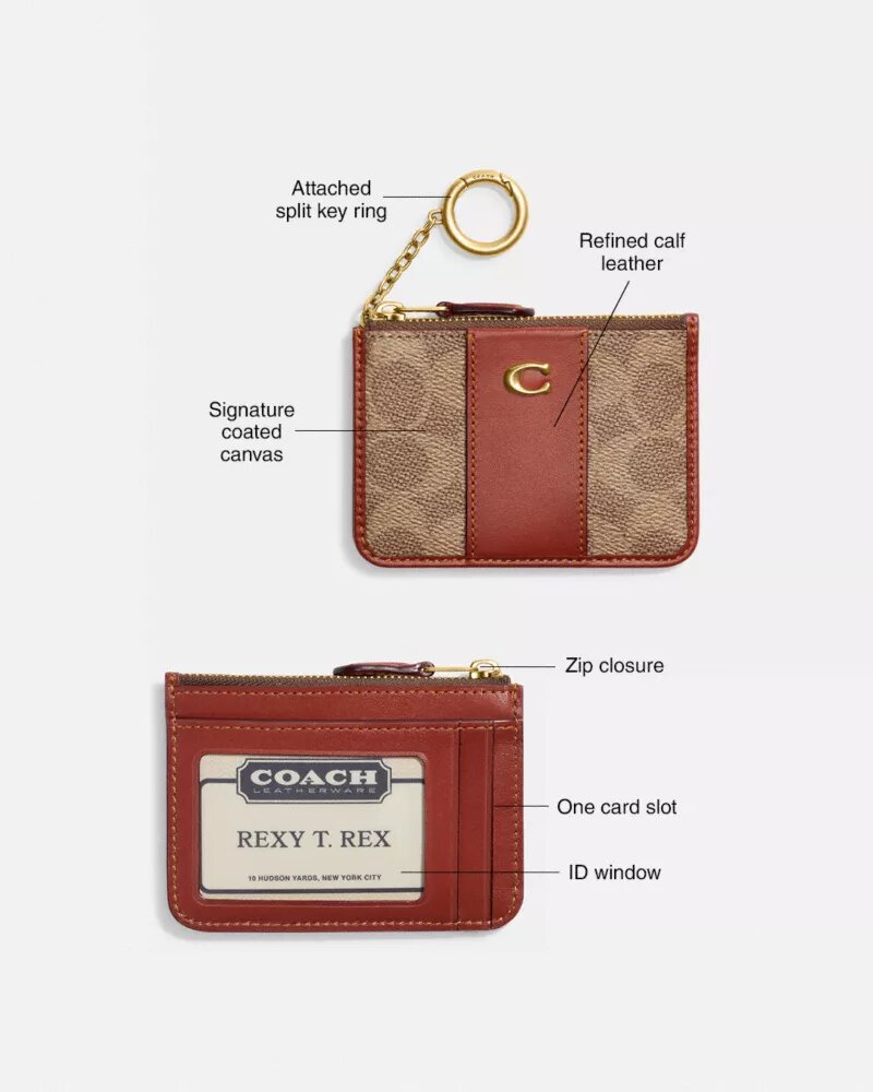 Tarjetero Essential Mini en Signature Canvas