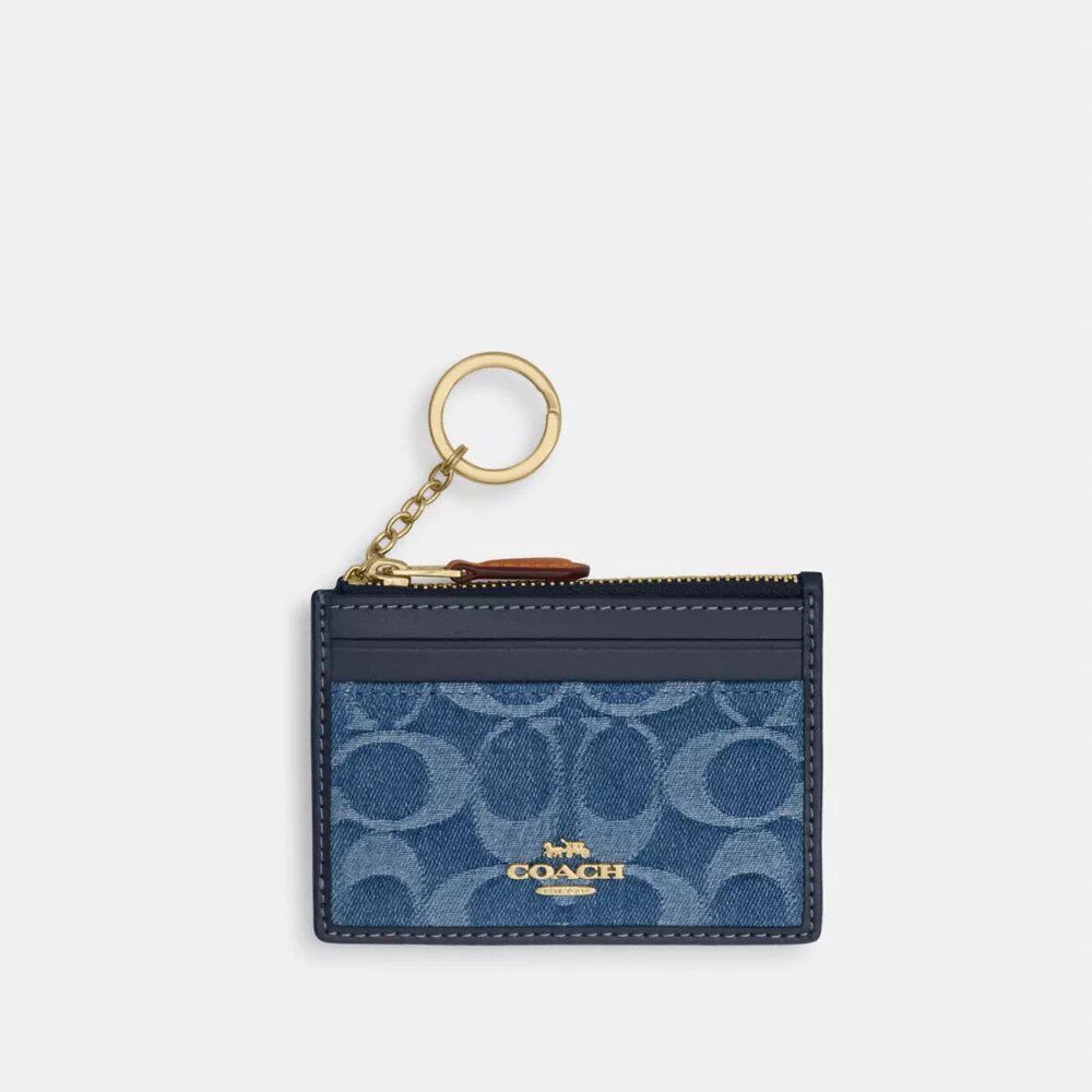 Tarjetero Mini Skinny en denim exclusivo