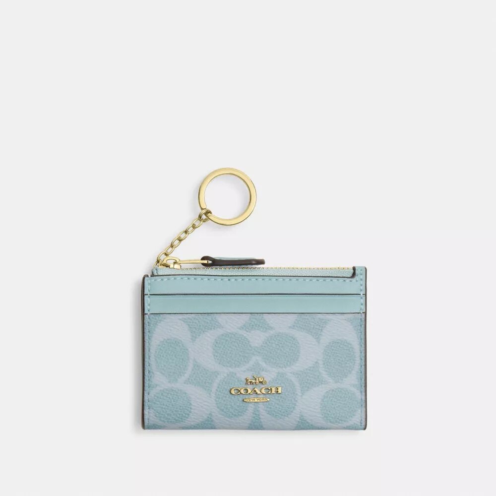 Tarjetero Mini Skinny en Signature Canvas