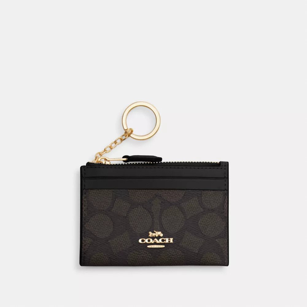 Tarjetero Mini Skinny en Signature Canvas