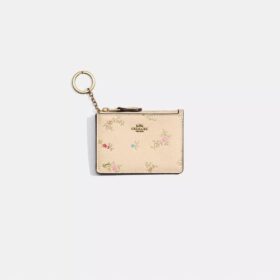 Tarjetero Mini Skinny restaurado con estampado floral antiguo