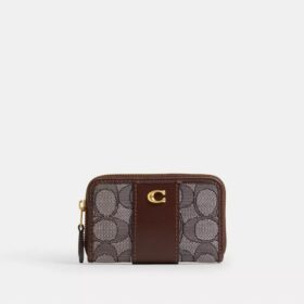 Tarjetero pequeño «Essential» con cremallera envolvente en jacquard exclusivo
