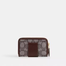 Tarjetero pequeño «Essential» con cremallera envolvente en jacquard exclusivo