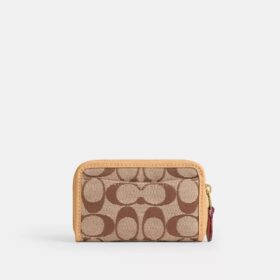 Tarjetero pequeño «Essential» con cremallera envolvente en jacquard exclusivo