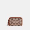 Tarjetero pequeño «Essential» con cremallera perimetral en jacquard «Crystal Signature»
