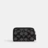 Tarjetero pequeño «Essential» con cremallera perimetral en jacquard «Crystal Signature»