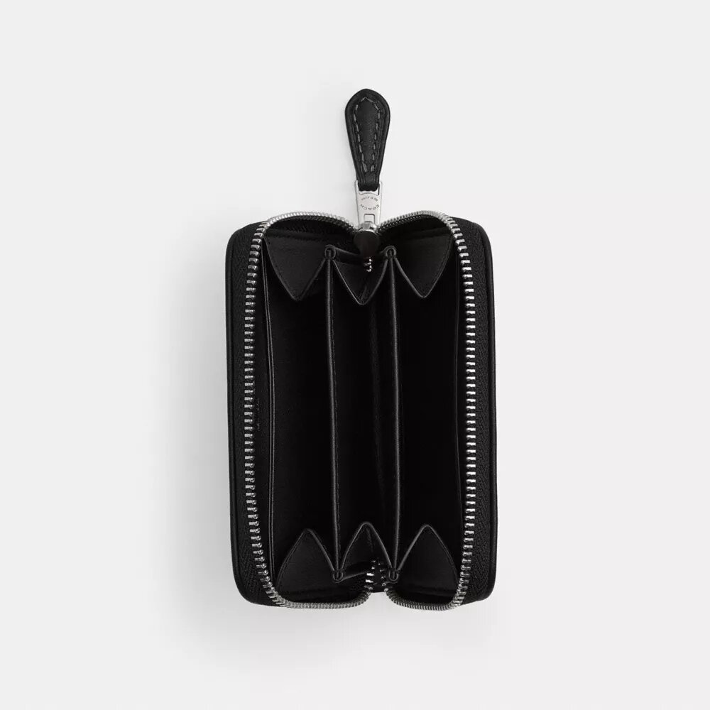 Tarjetero pequeño «Essential» con cremallera perimetral en jacquard «Crystal Signature»