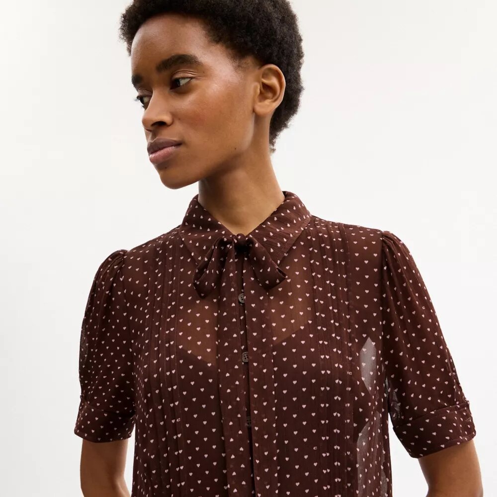 Vestido de camisa estampado