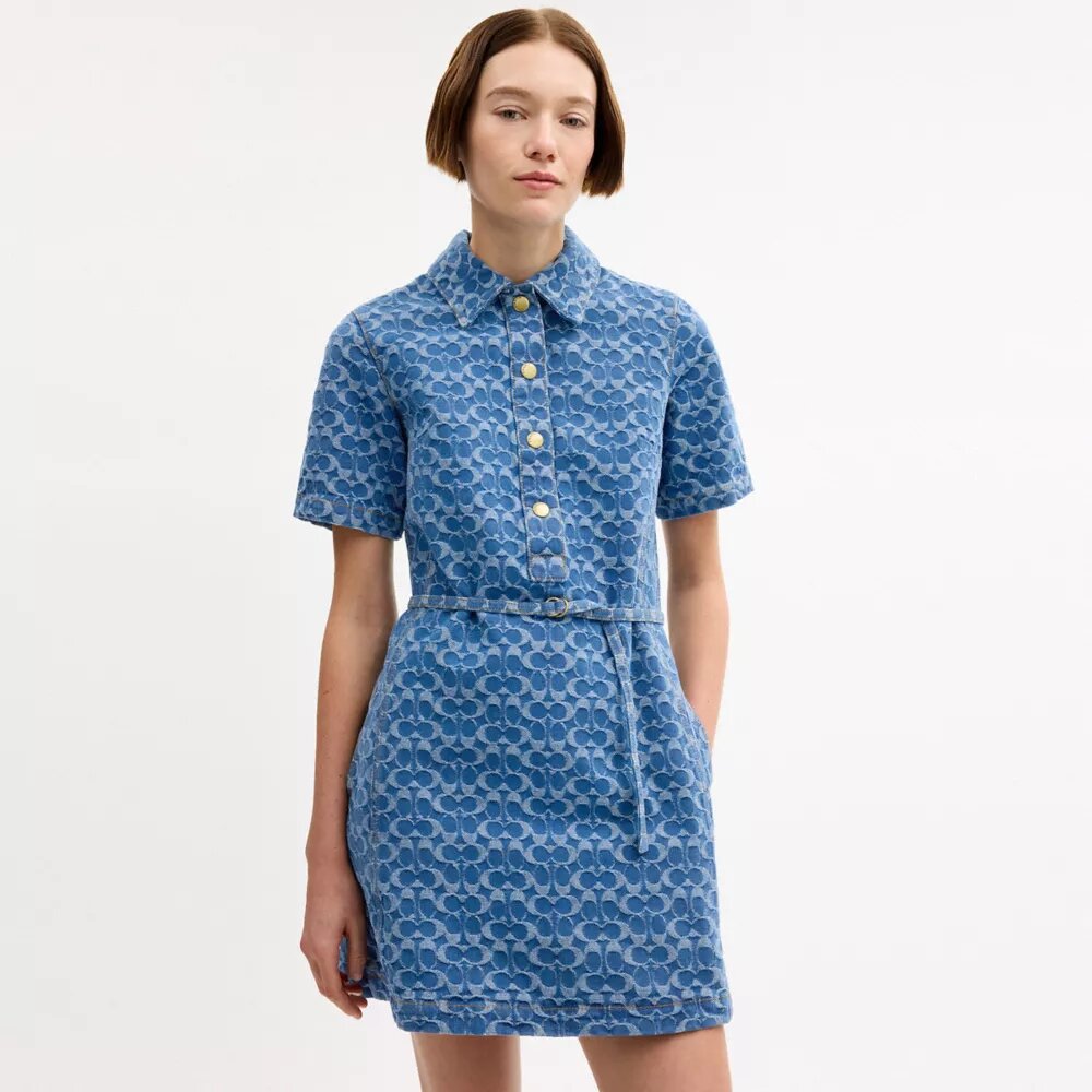Vestido de denim exclusivo de algodón orgánico
