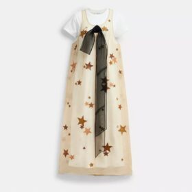 Vestido de organza con estrellas
