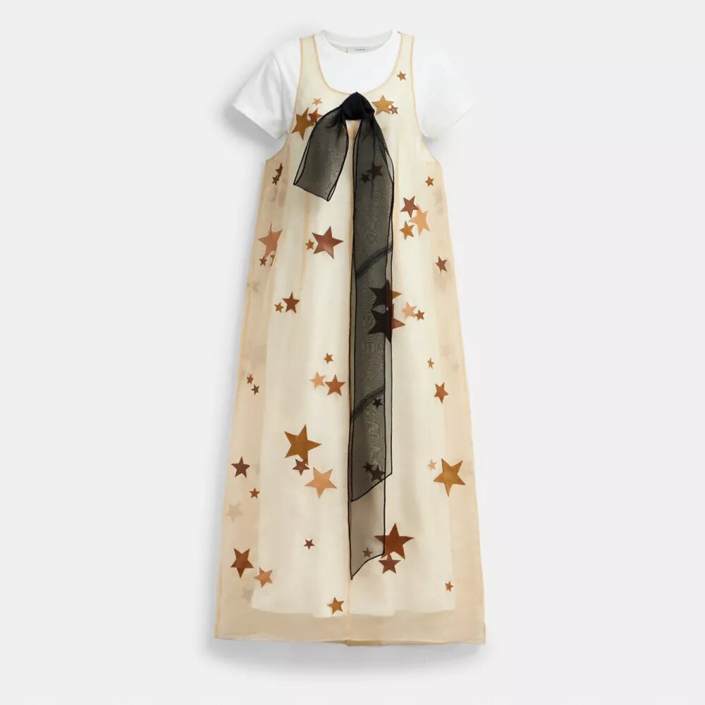 Vestido de organza con estrellas