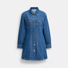 Vestido vaquero de manga larga de algodón orgánico